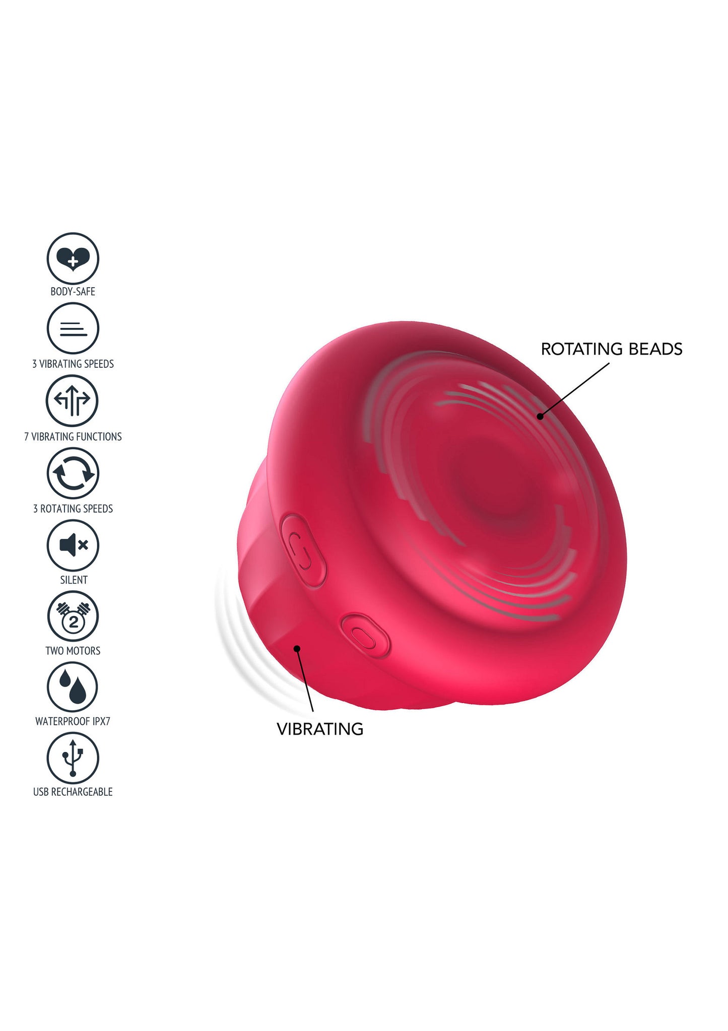 Xocoon Pearl Pulse Duo Stimulator Retail Shelf Pack FUCHSIA - 2