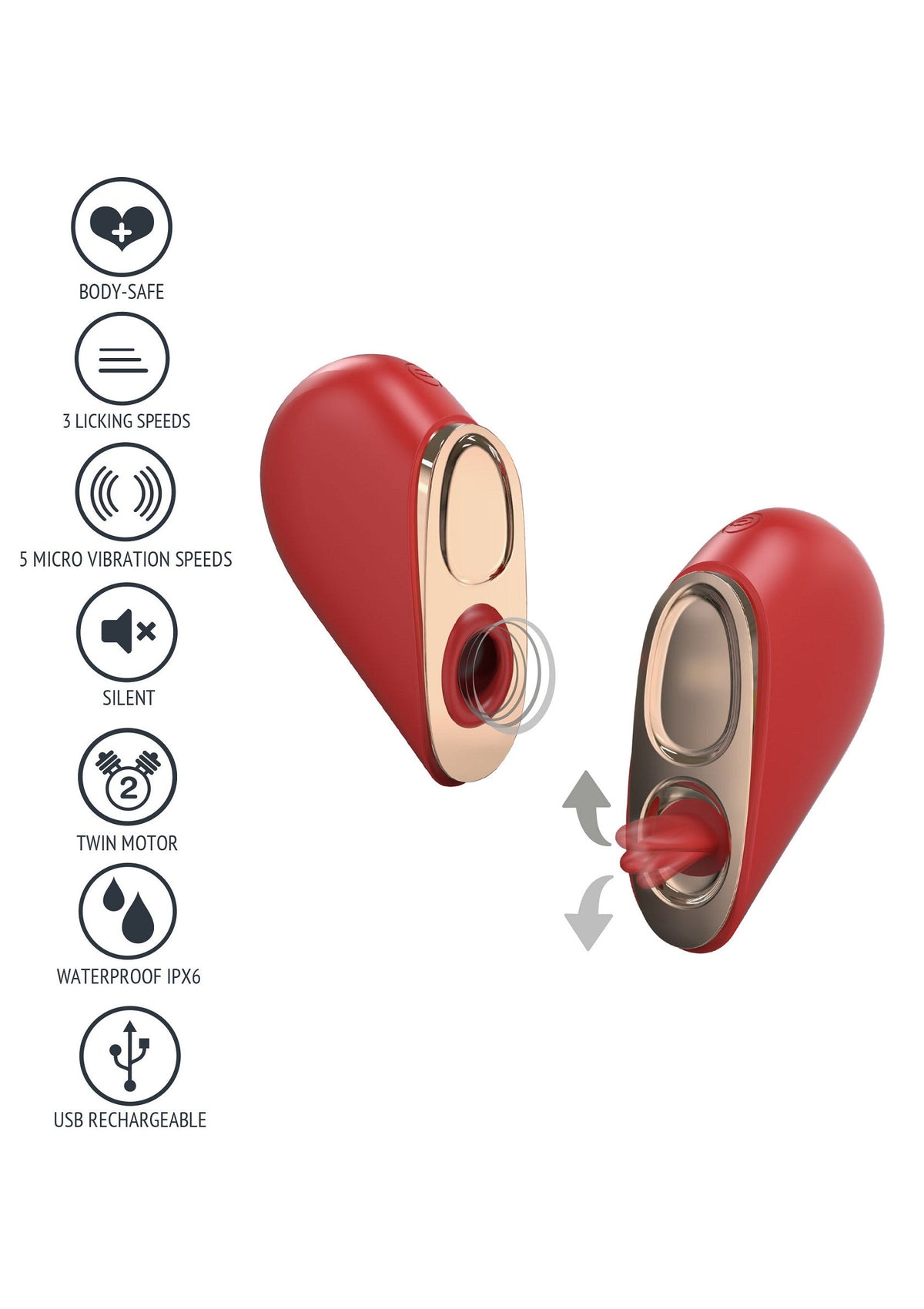 Heartbreaker 2-in-1 Stimulator RED - 7