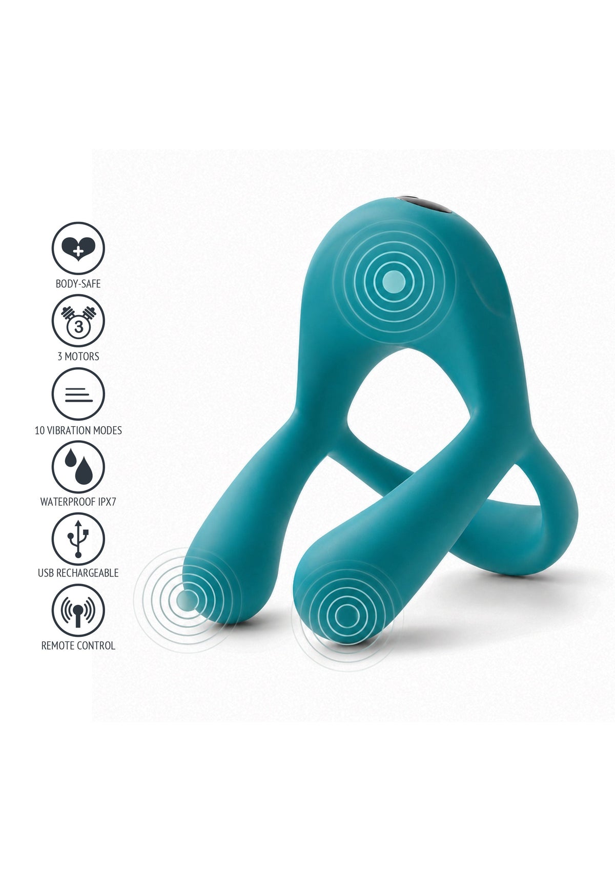 Bond Vibrating Couples Ring + Remote GREEN - 5