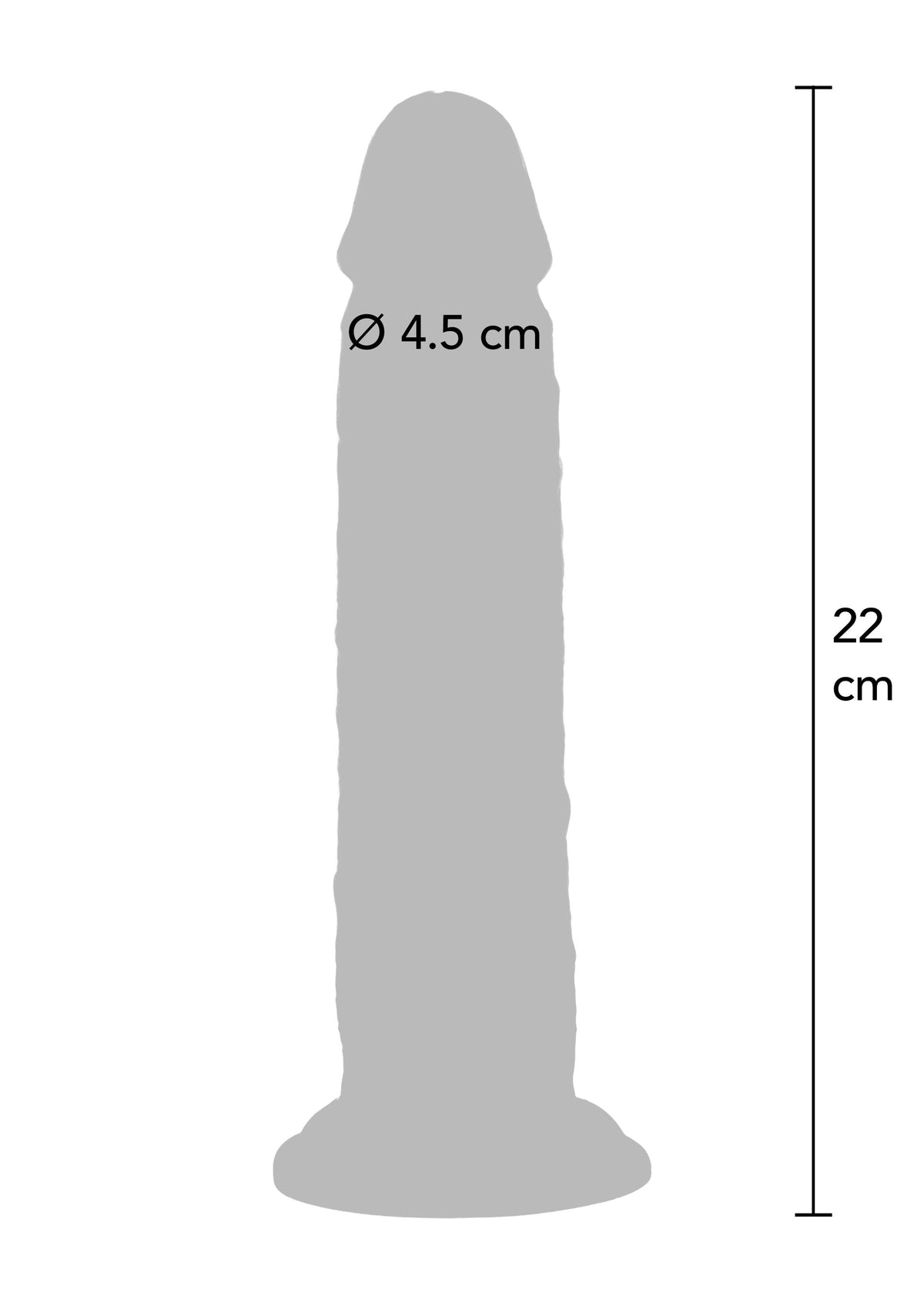 Foreskin Dong Vibrating Silicone 22 cm CARAMEL - 6