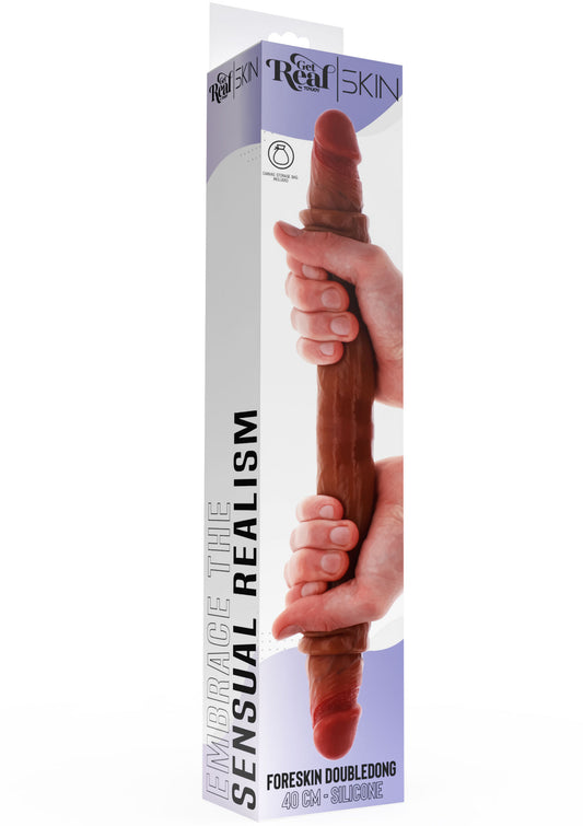 Foreskin Double Dong Silicone 40 cm