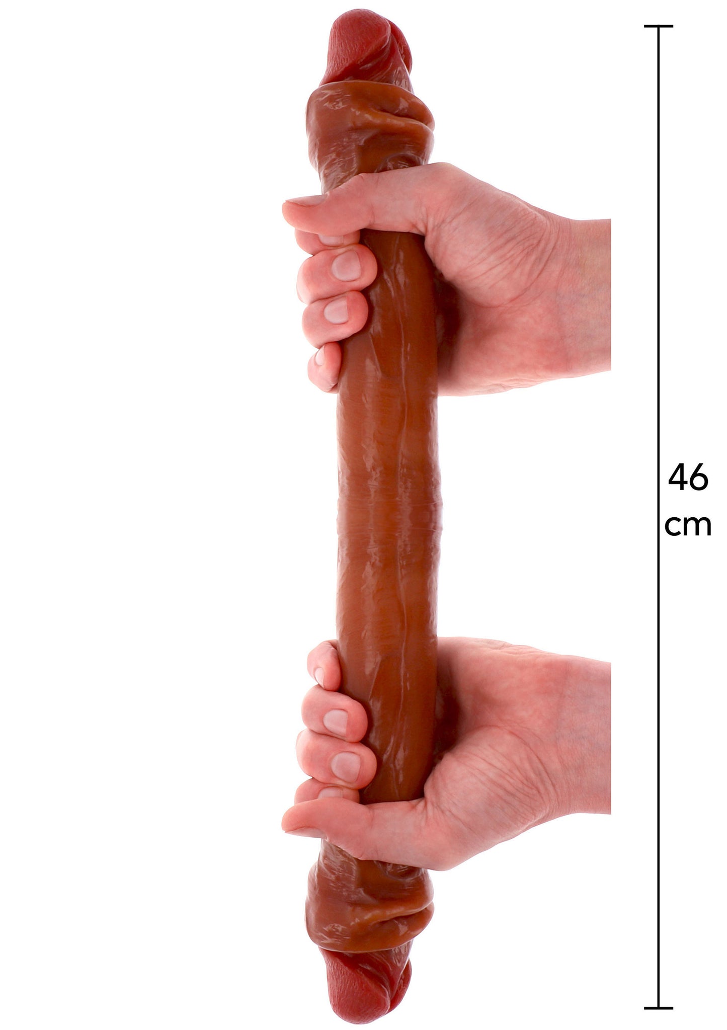 ToyJoy Get Real Silicone Foreskin Double Dong 46 cm CARAMEL - 7
