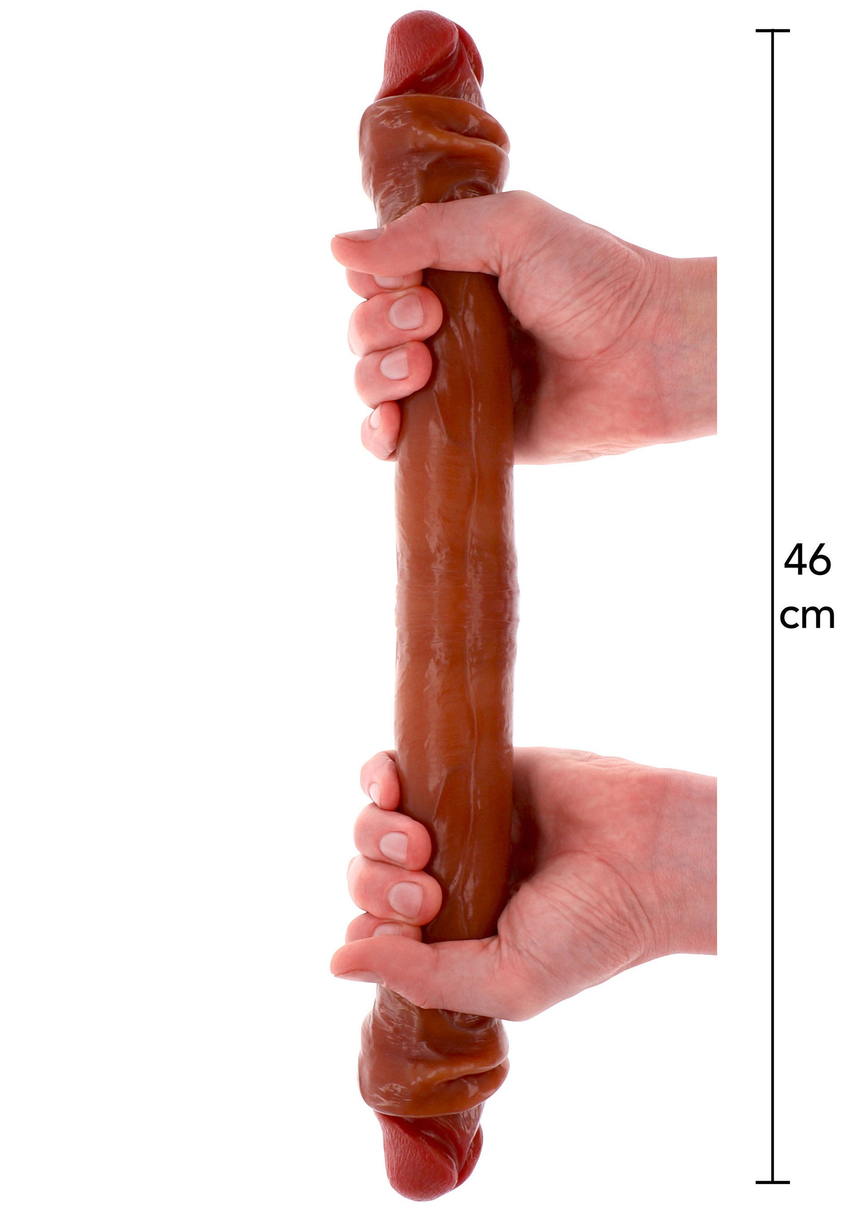 ToyJoy Get Real Silicone Foreskin Double Dong 46 cm CARAMEL - 7