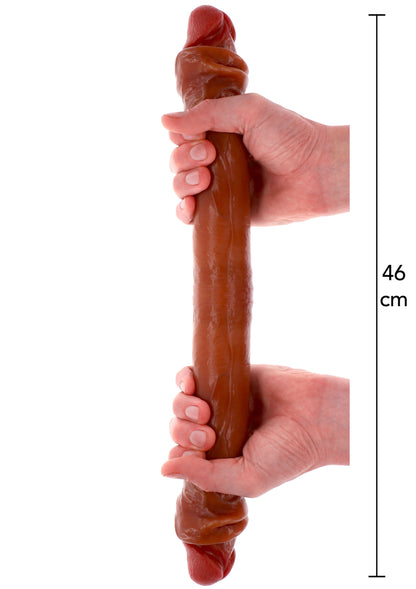 ToyJoy Get Real Silicone Foreskin Double Dong 46 cm CARAMEL - 7