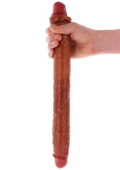 ToyJoy Get Real Silicone Foreskin Double Dong 46 cm CARAMEL - 2