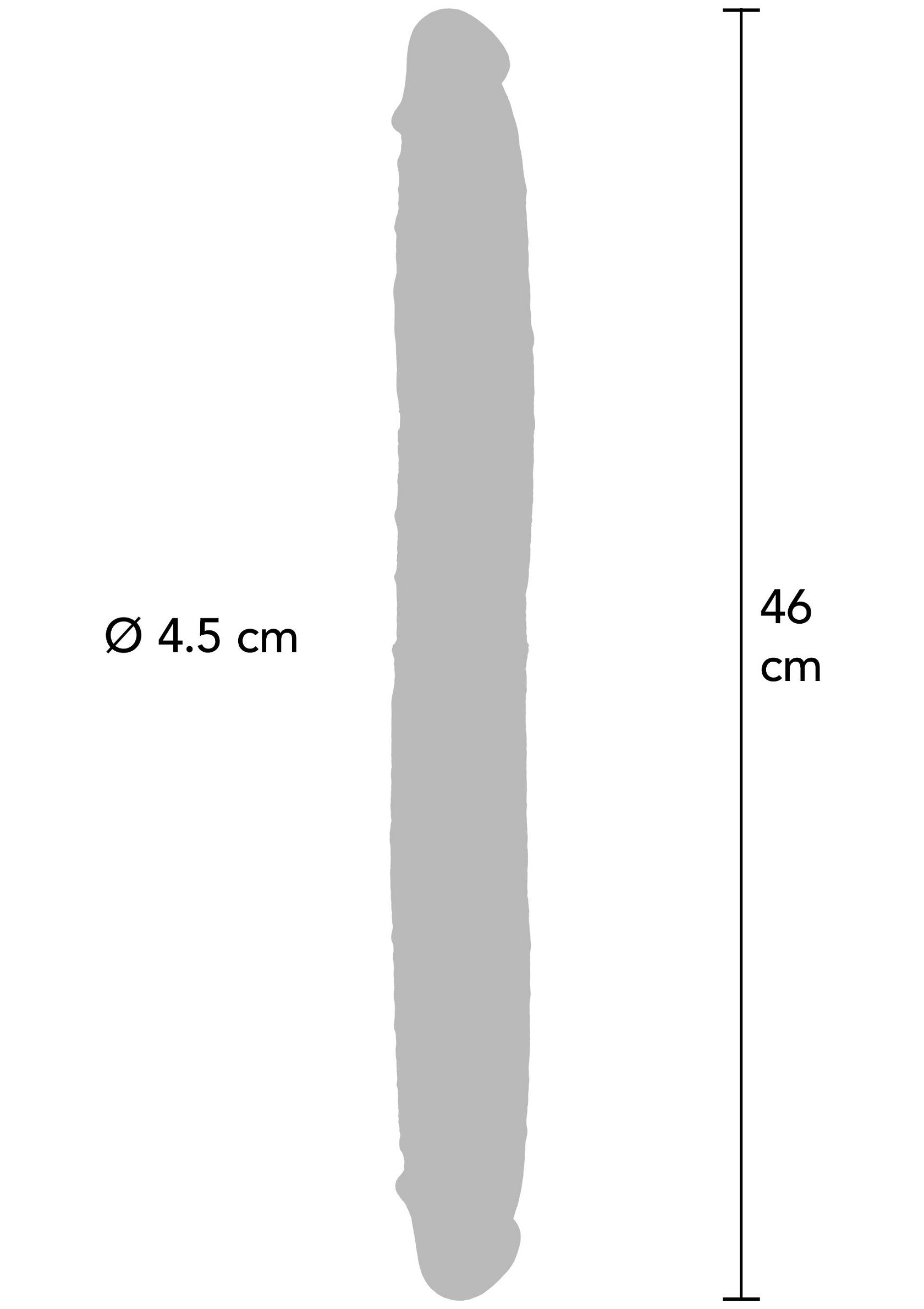 ToyJoy Get Real Silicone Foreskin Double Dong 46 cm CARAMEL - 0