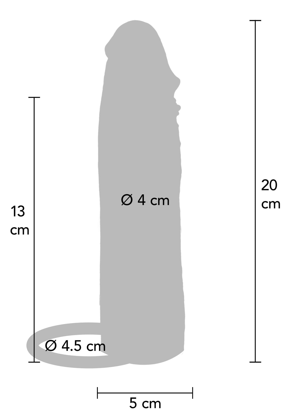 Hydrated Skin Penis Sleeve Silicone 20 cm CARAMEL - 1
