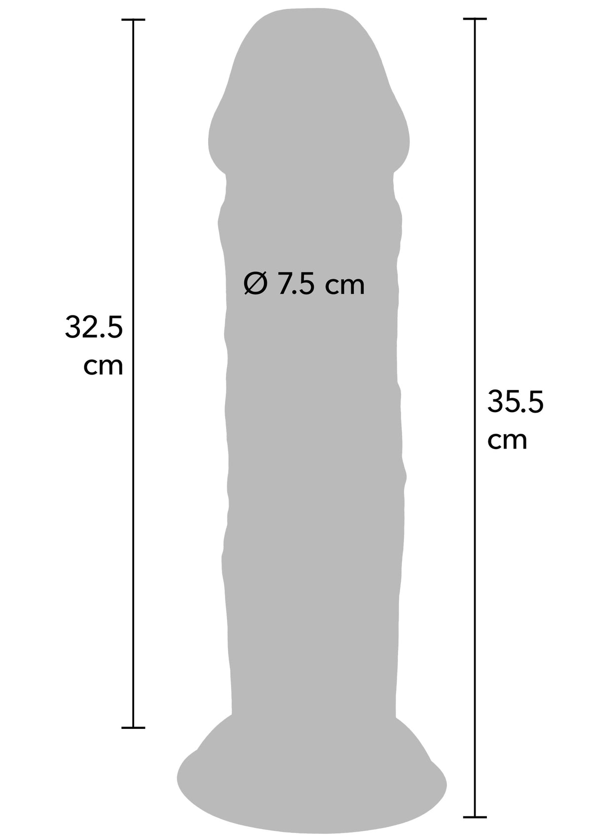 Deluxe Dual Density Thick Dong TPE 35.5cm SKIN - 3