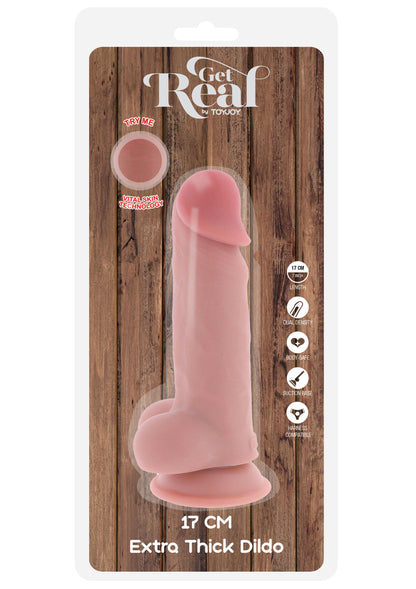 Deluxe Dual Density Thick Dildo TPE 17 cm SKIN - 2