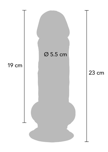 Deluxe Dual Density Thick Dildo TPE 23 cm SKIN - 3