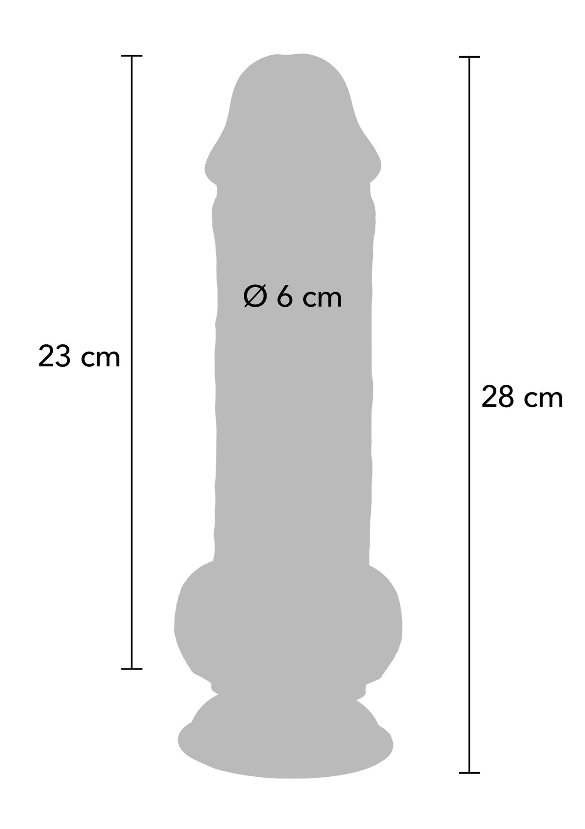 Deluxe Dual Density Thick Dildo TPE 28 cm SKIN - 3