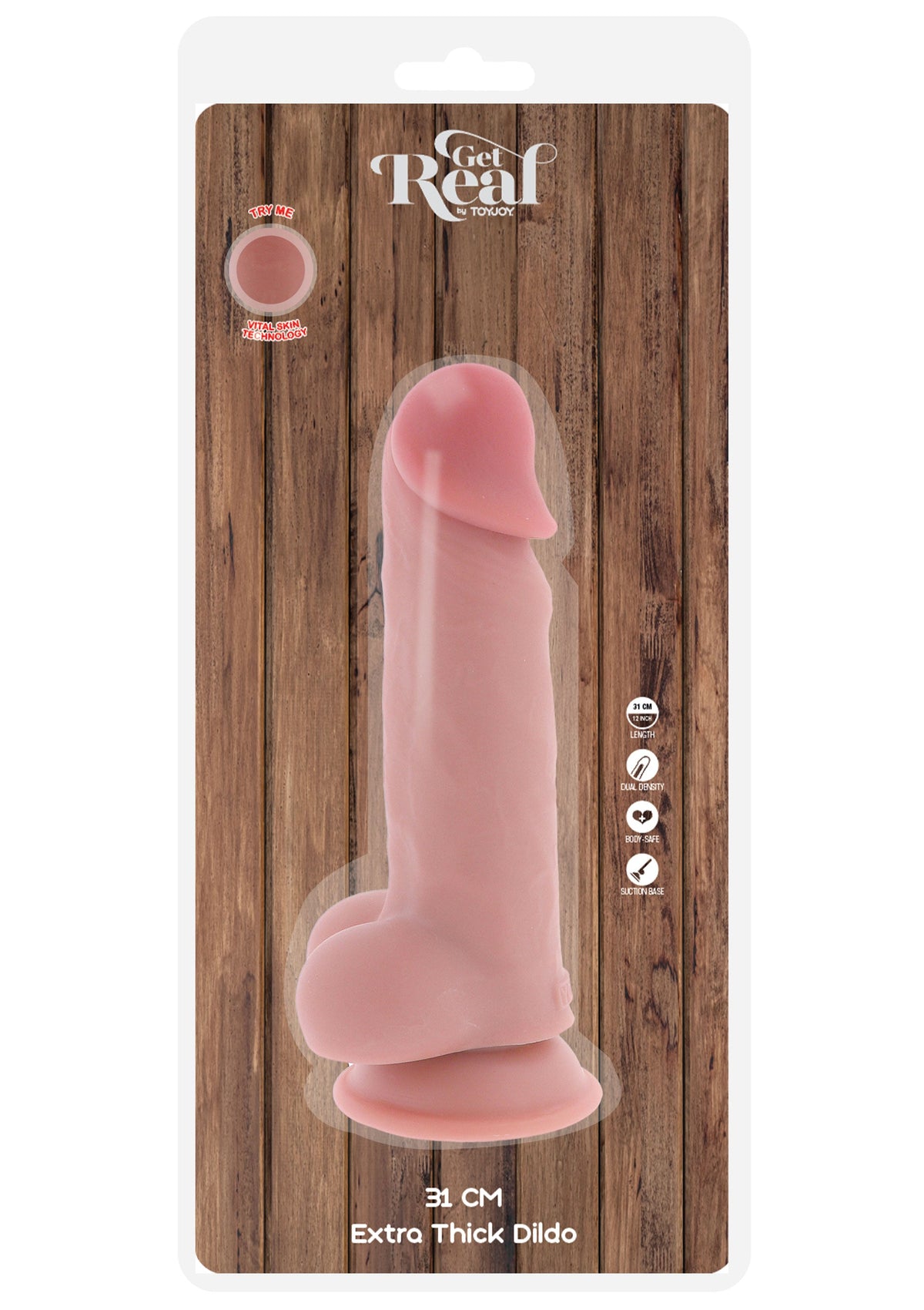 Deluxe Dual Density Thick Dildo TPE 31 cm SKIN - 2