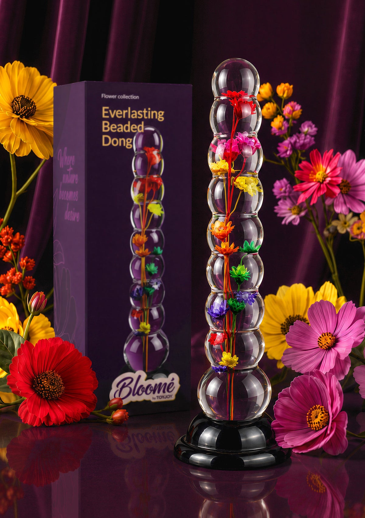Everlasting Bloom Beaded Dong CLEAR - 3