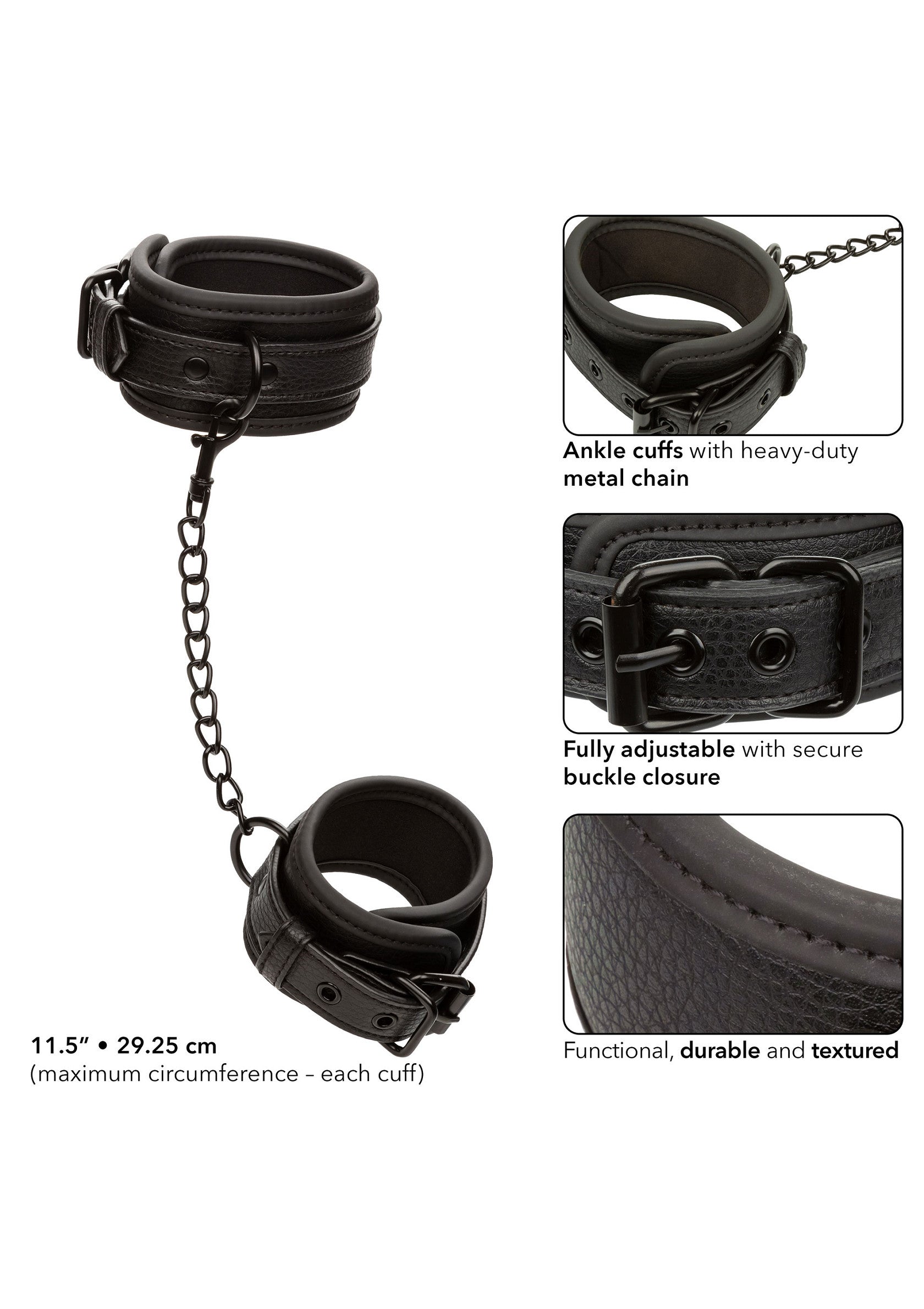 Nocturnal Ankle Cuffs BLACK - 1
