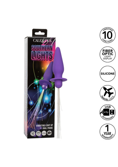 Vibrating Light Up Anal Probe PINK - 1