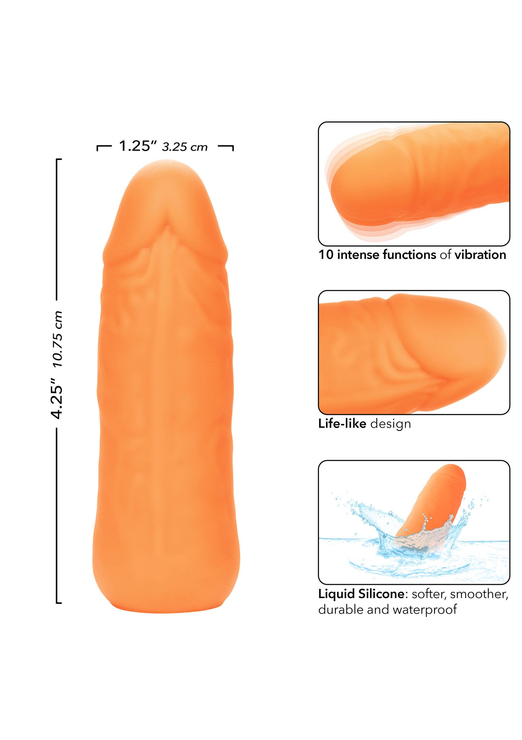 Mini Vibrating Studs ORANGE - 18