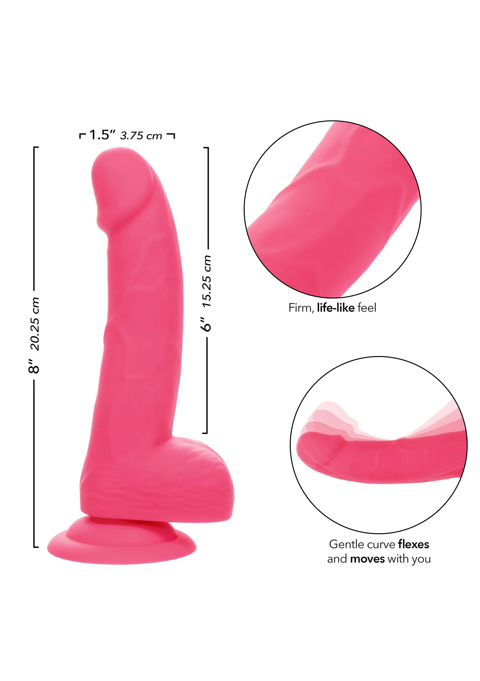 CalExotics Neon Silicone Studs 6' PINK - 4
