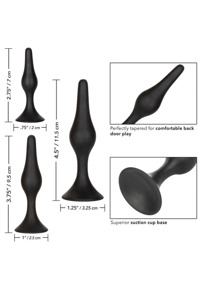 Silicone Anal Starter Kit BLACK - 3