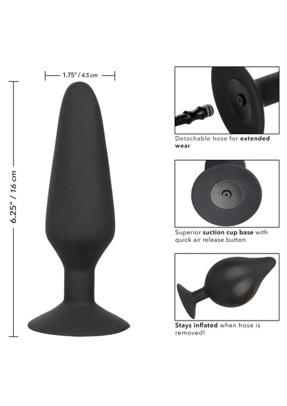 XL Silicone Inflatable Plug BLACK - 3