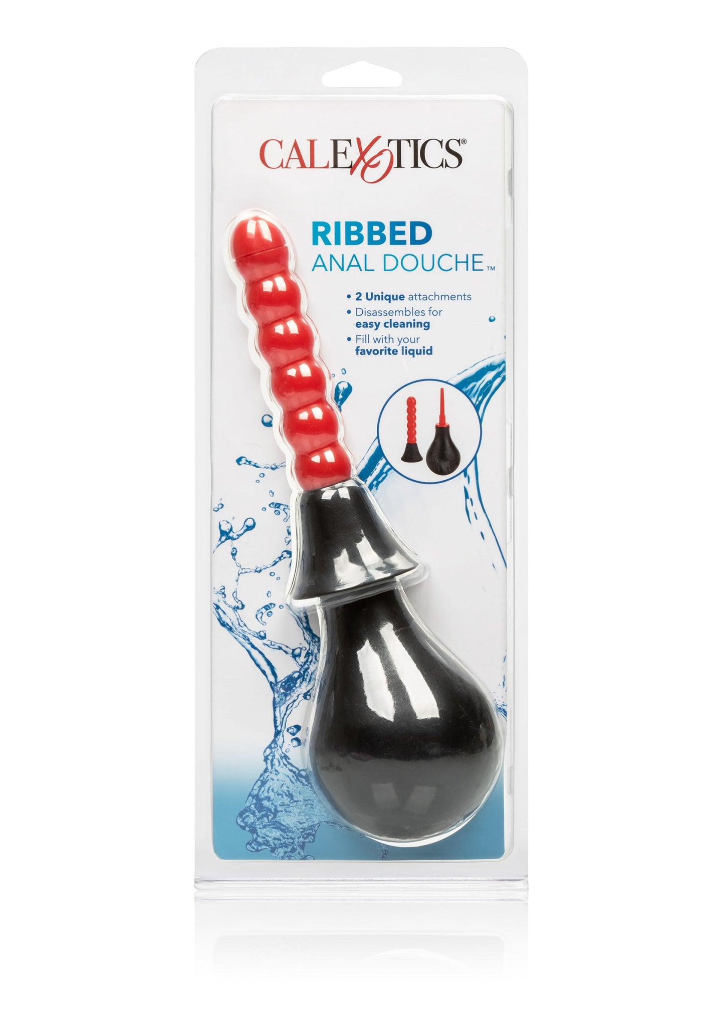 CalExotics Ribbed Anal Douche BLACK - 2