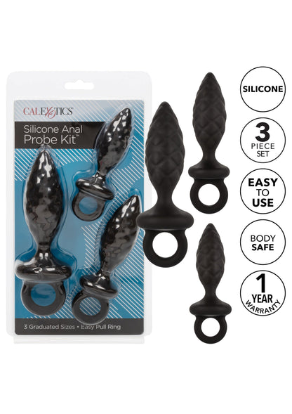 Silicone Anal Probe Kit BLACK - 4
