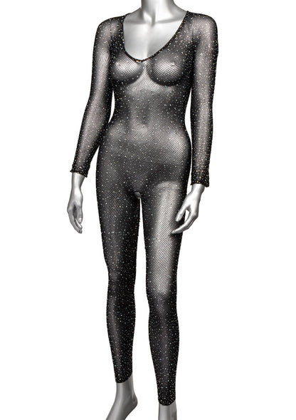 Crotchless Bodystocking Plus BLACK PLUS - 0