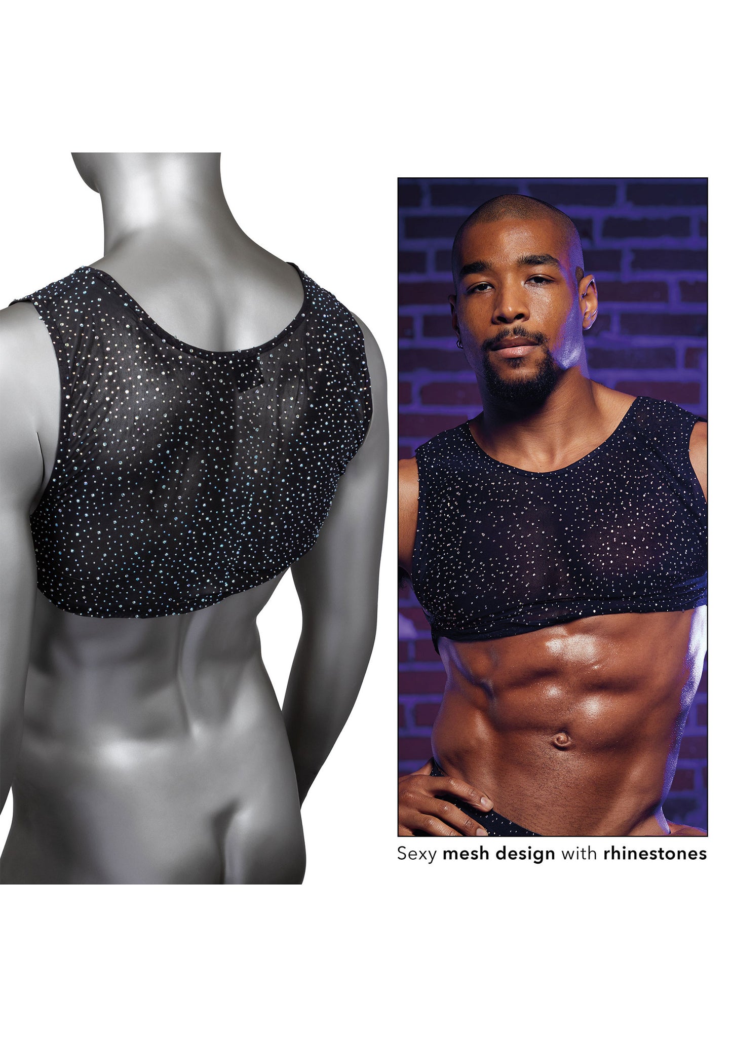 CalExotics Radiance Crop Top BLACK O/S - 0