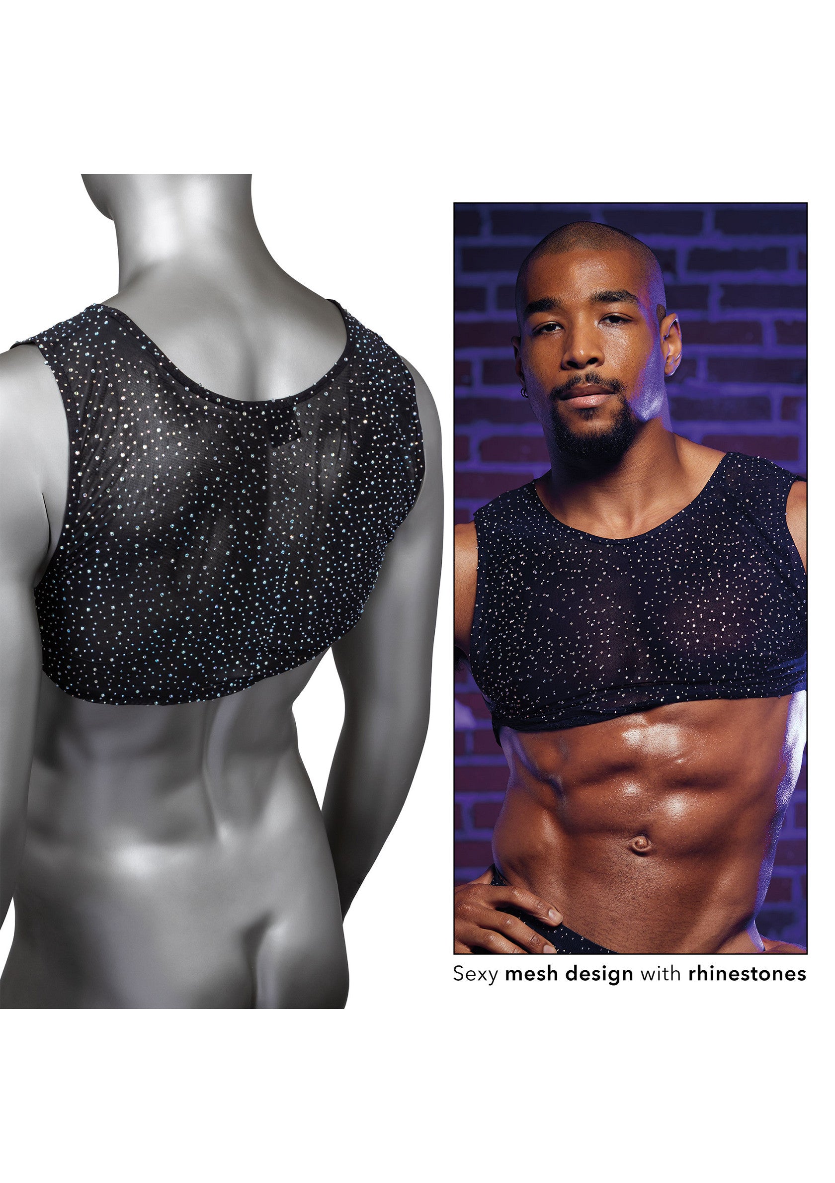 CalExotics Radiance Crop Top BLACK O/S - 0
