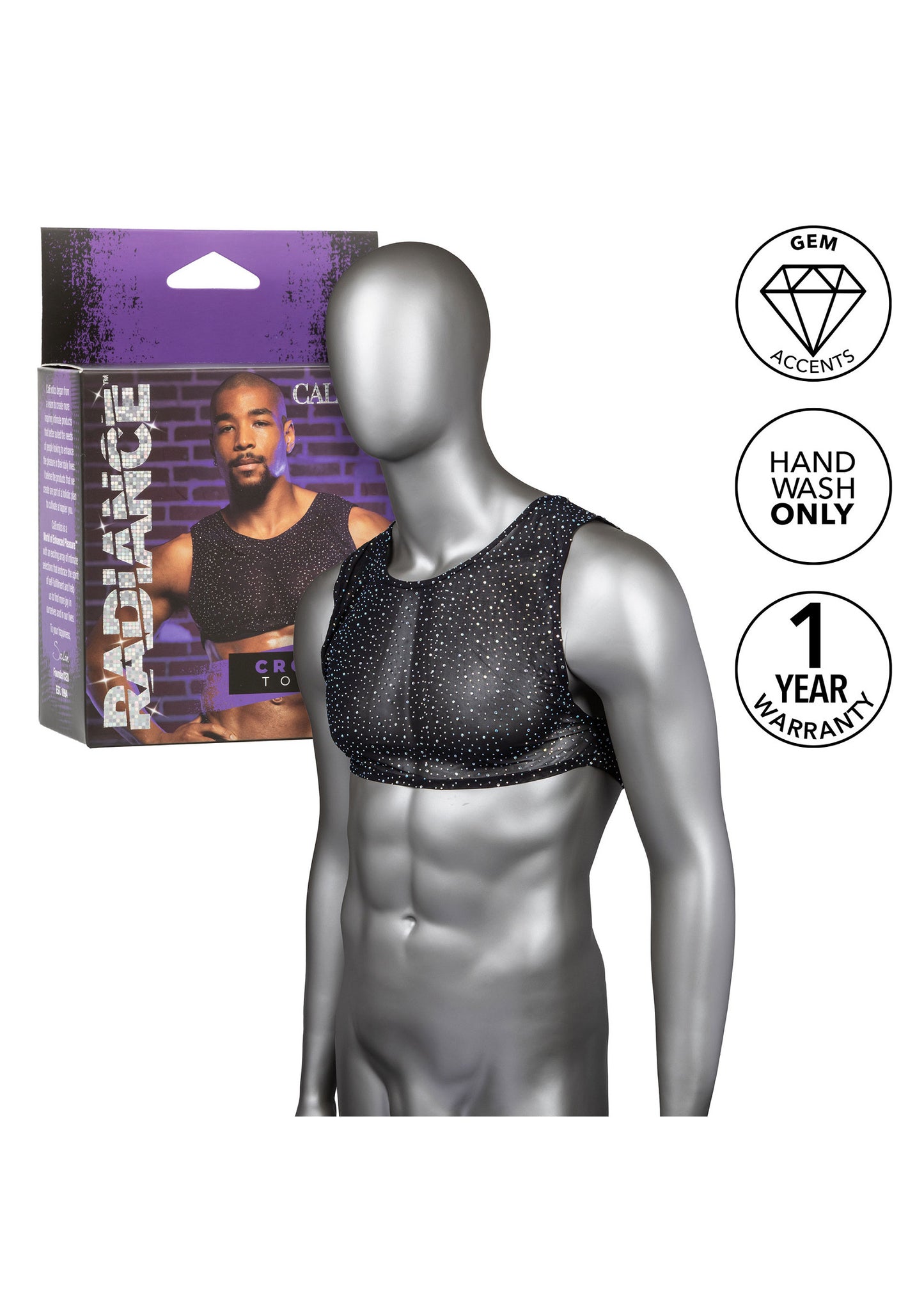 CalExotics Radiance Crop Top BLACK O/S - 7