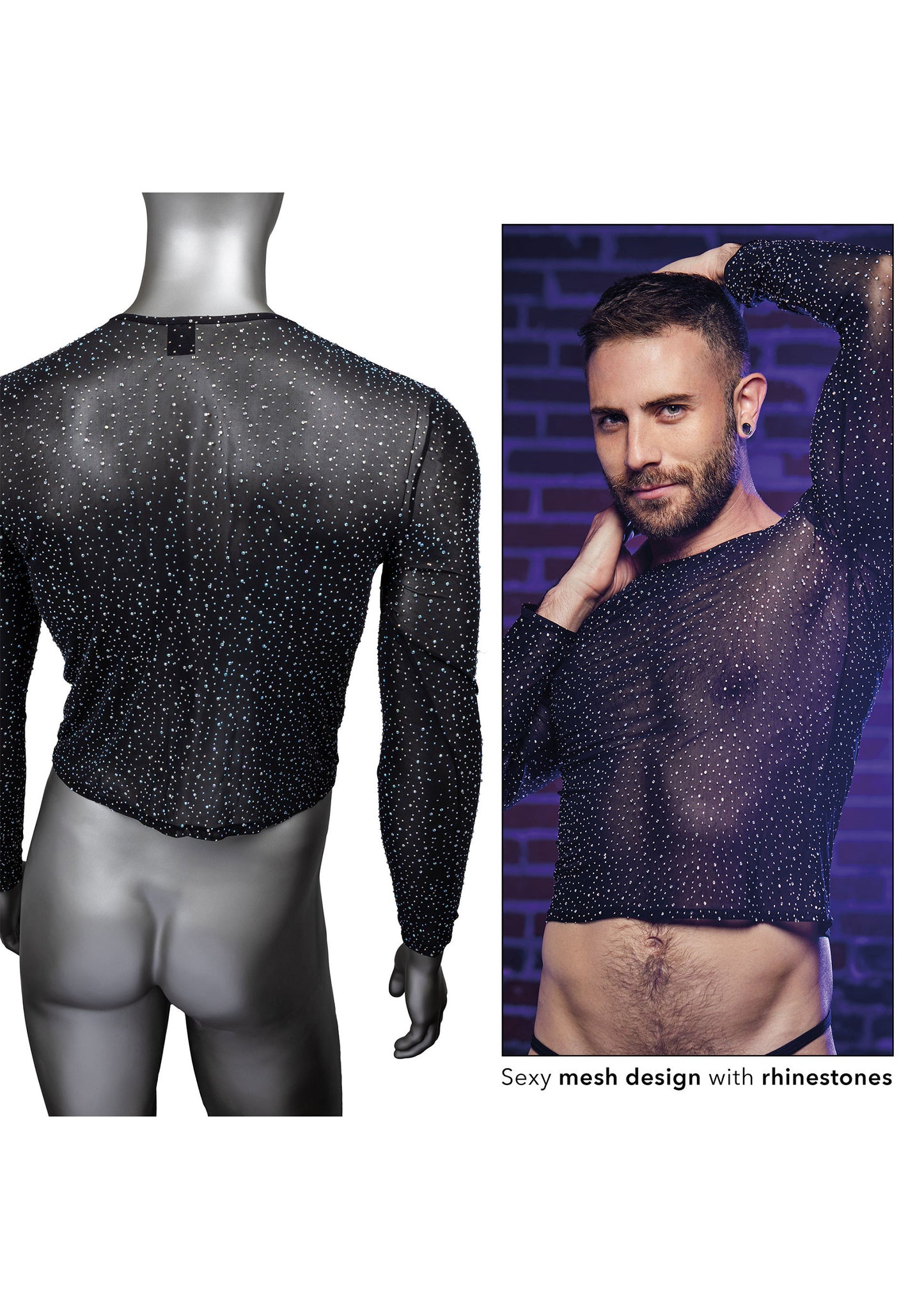 CalExotics Radiance Long Sleeve Shirt BLACK O/S - 4