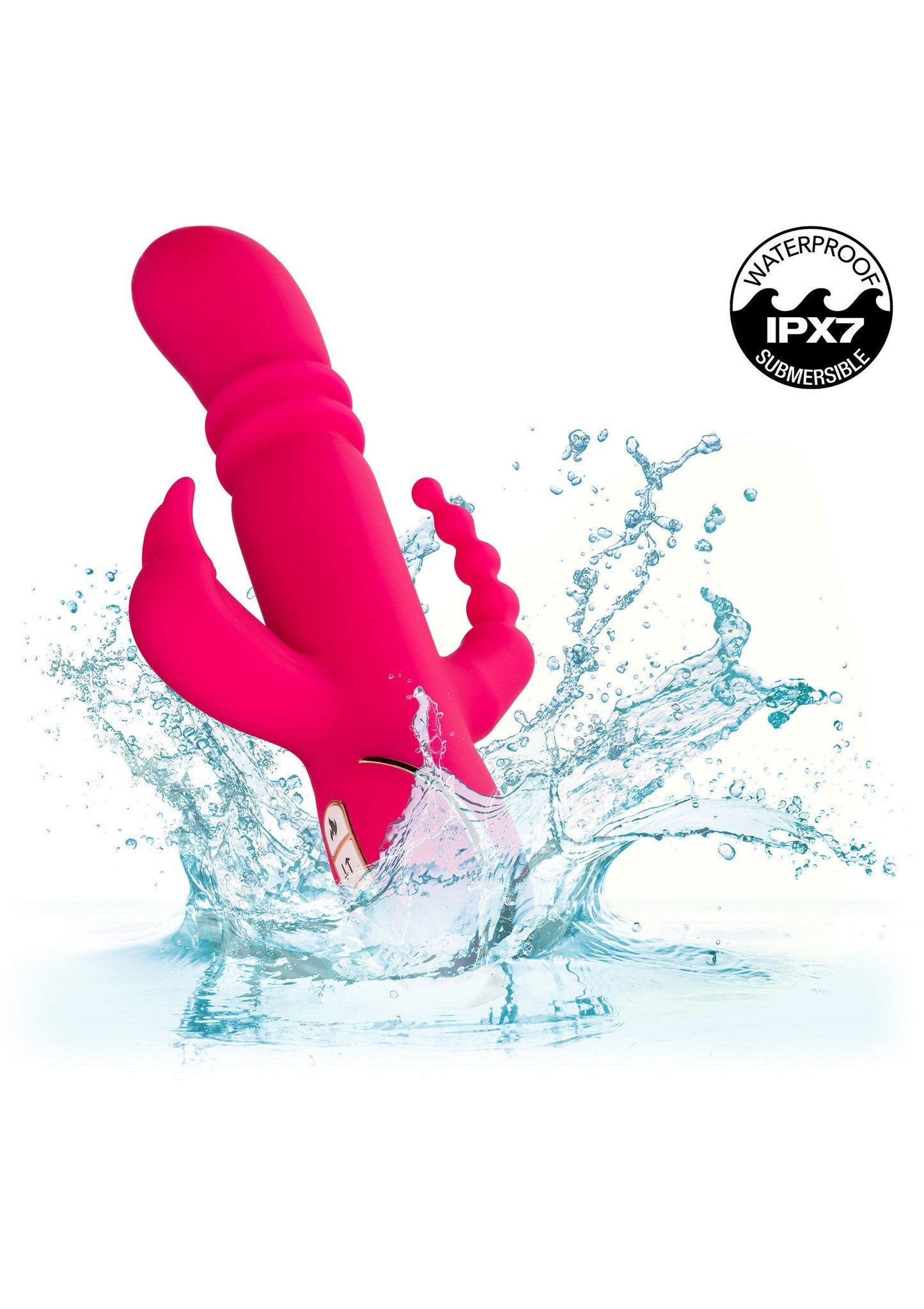 Heated Silicone Triple Rabbit PINK - 5