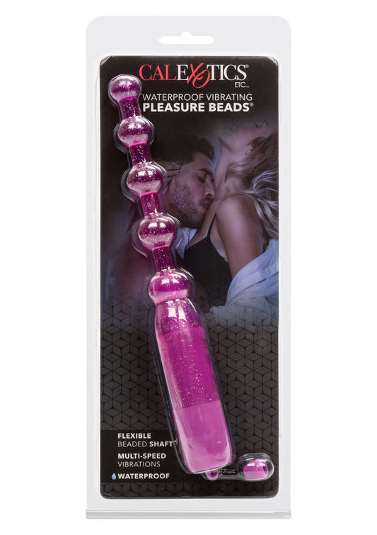 CalExotics Waterproof Vibrating Pleasure Beads - Purple