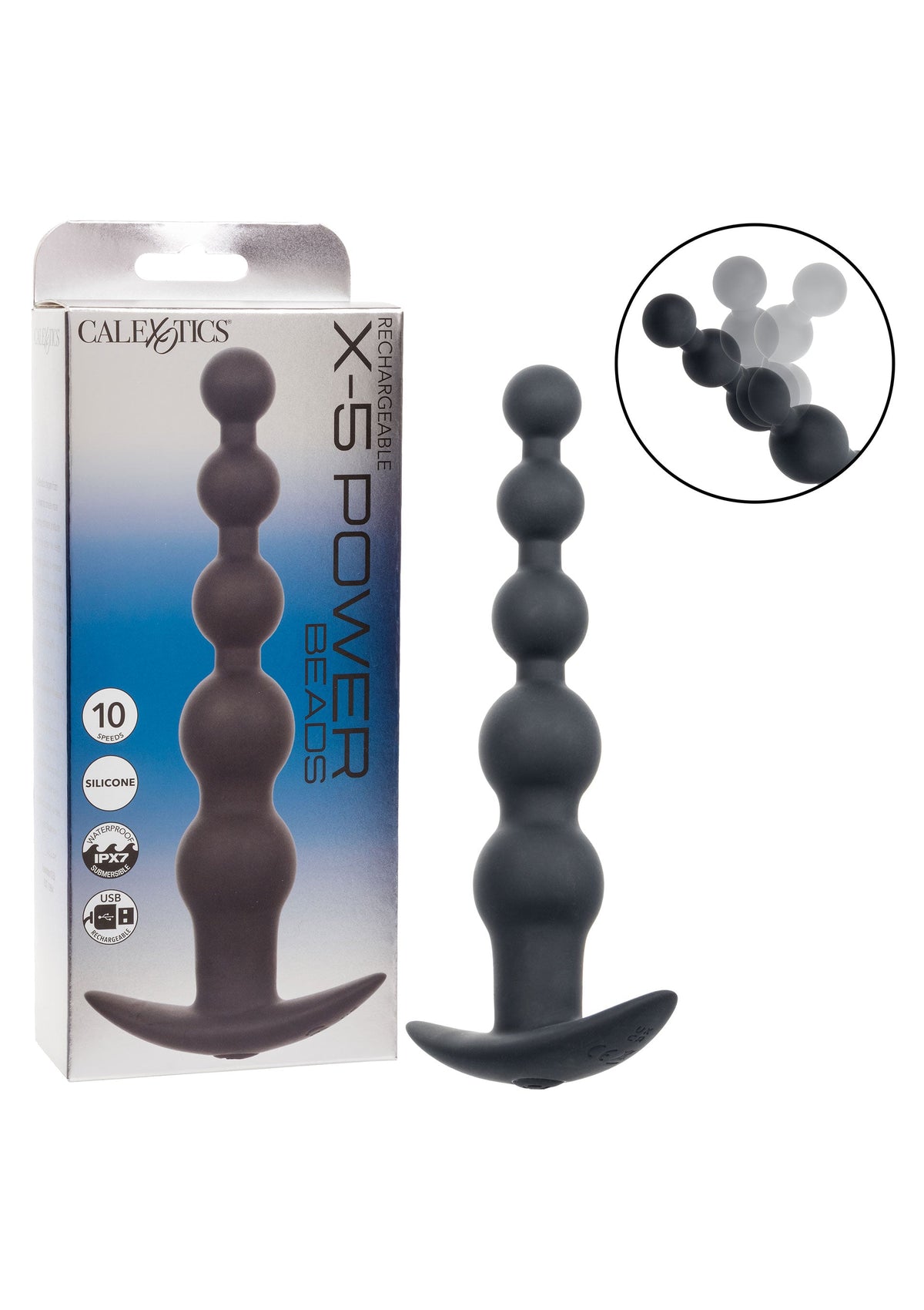 Rechargeable X-5 Power Beads BLACK - 8