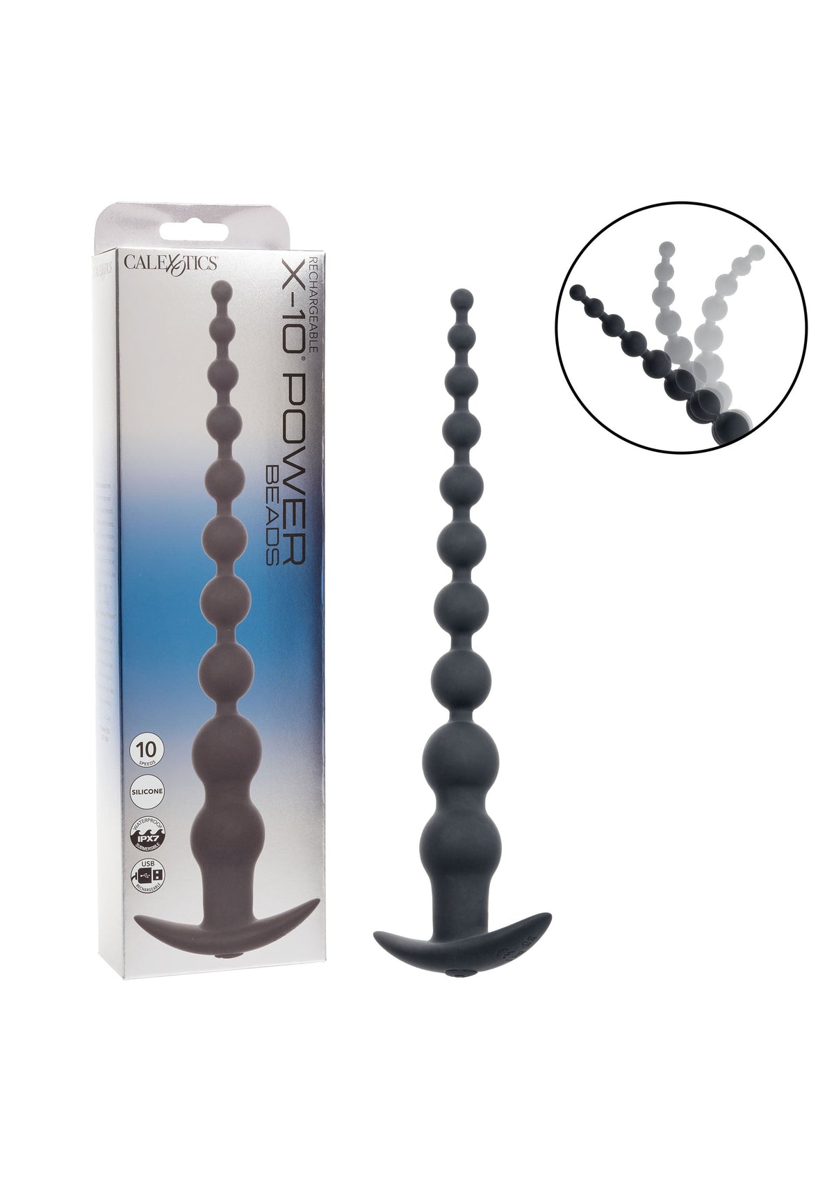 Rechargeable X-10 Power Beads BLACK - 8