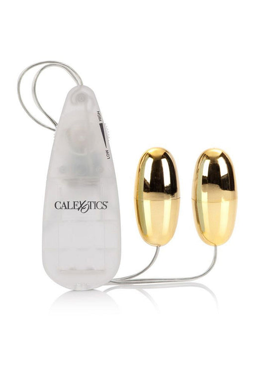 CalExotics Pocket Exotics Vibrating Double Silver Bullets - Gold