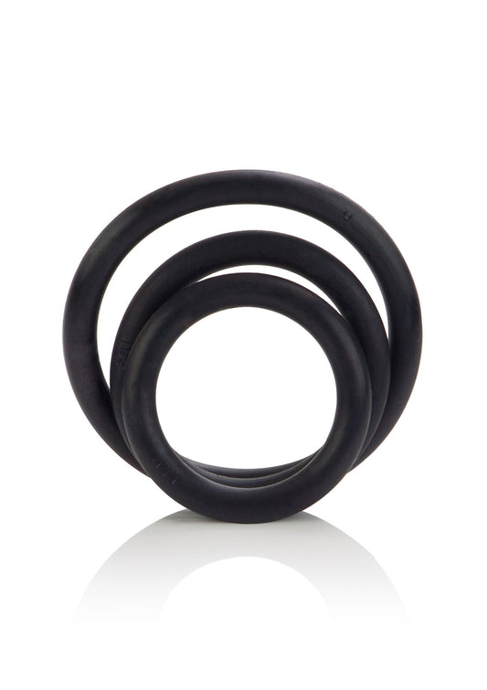 CalExotics Black Rubber Ring - 3 Piece Set - Zwart