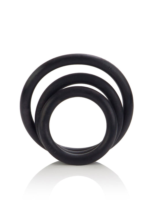 CalExotics Black Rubber Ring - 3 Piece Set - Black