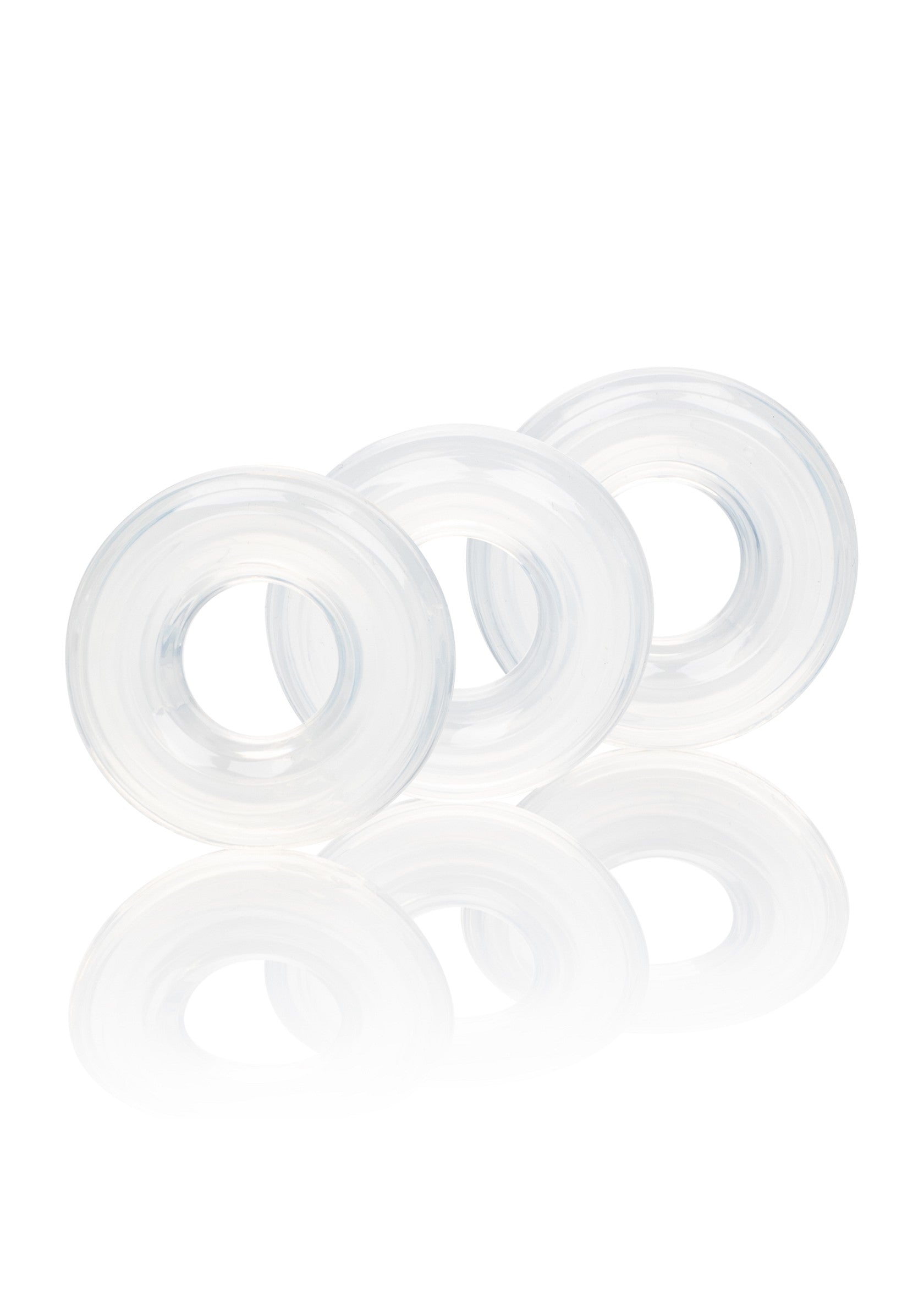 CalExotics Set of 3 Silicone Stacker Rings TRANSPA - 0