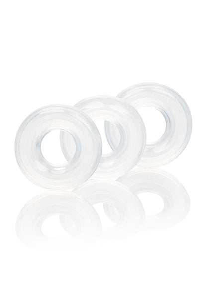 CalExotics Set of 3 Silicone Stacker Rings TRANSPA - 0