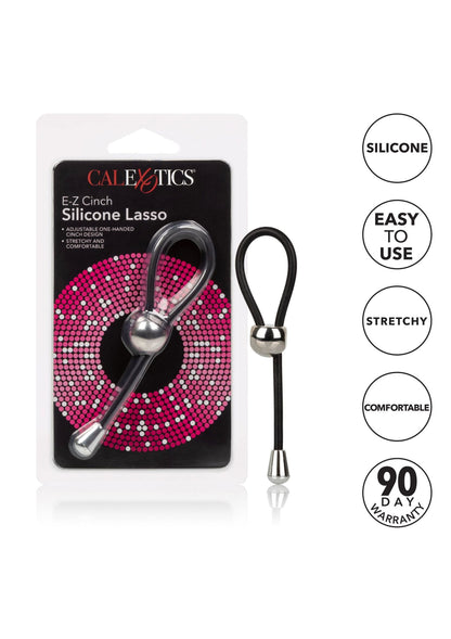 CalExotics E-Z Cinch Silicone Lasso BLACK - 4
