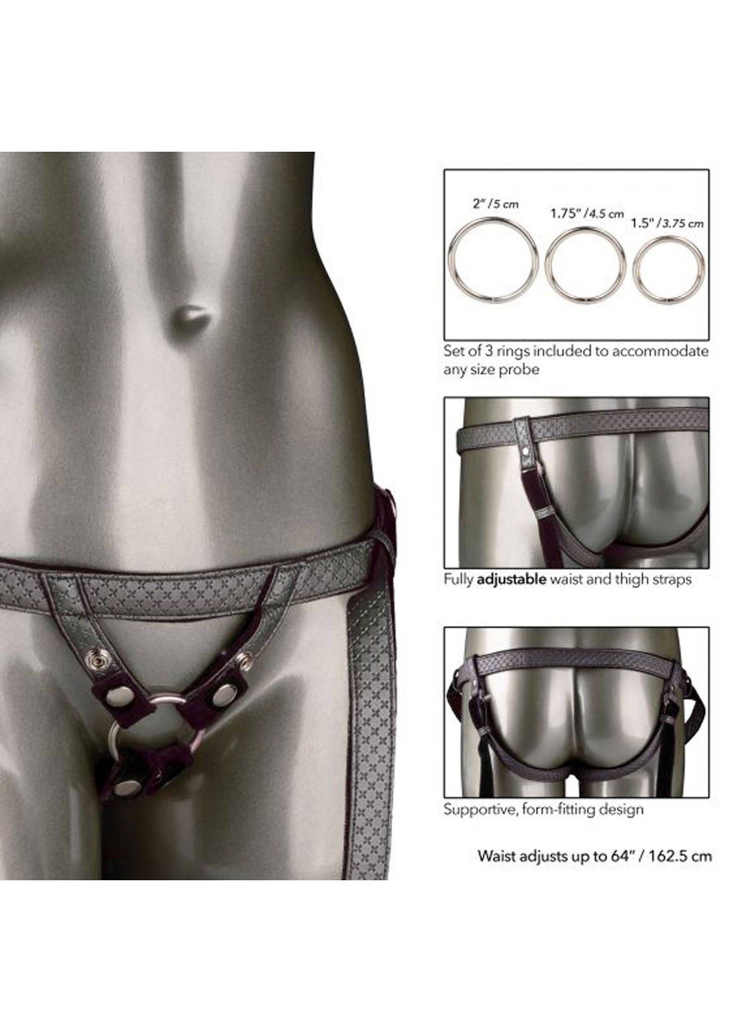 CalExotics Her Royal Harness The Regal Duchess SILVER - 2