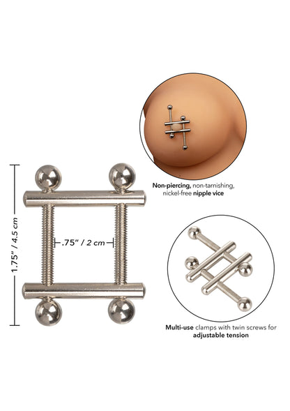 Crossbar Nipple Vices SILVER - 3