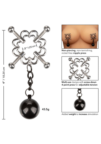 4-Point Weighted Nipple Press SILVER - 3