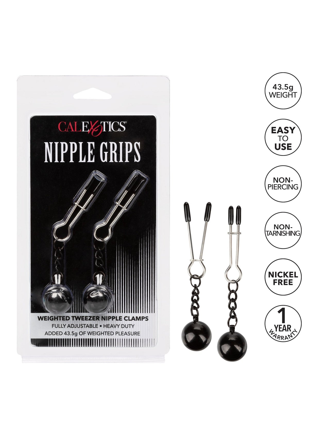 Weighted Tweezer Nipple Clamps BLACK - 4