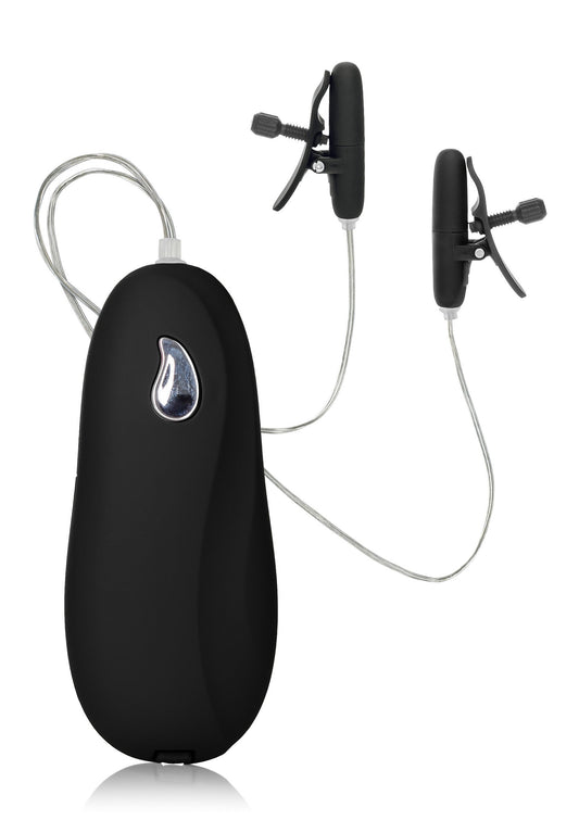 Vibrating Heated Nipple Teaser - Zwart