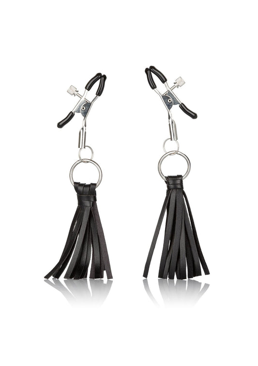 CalExotics Nipple Play Playful Tassels Nipple Clamps - Black