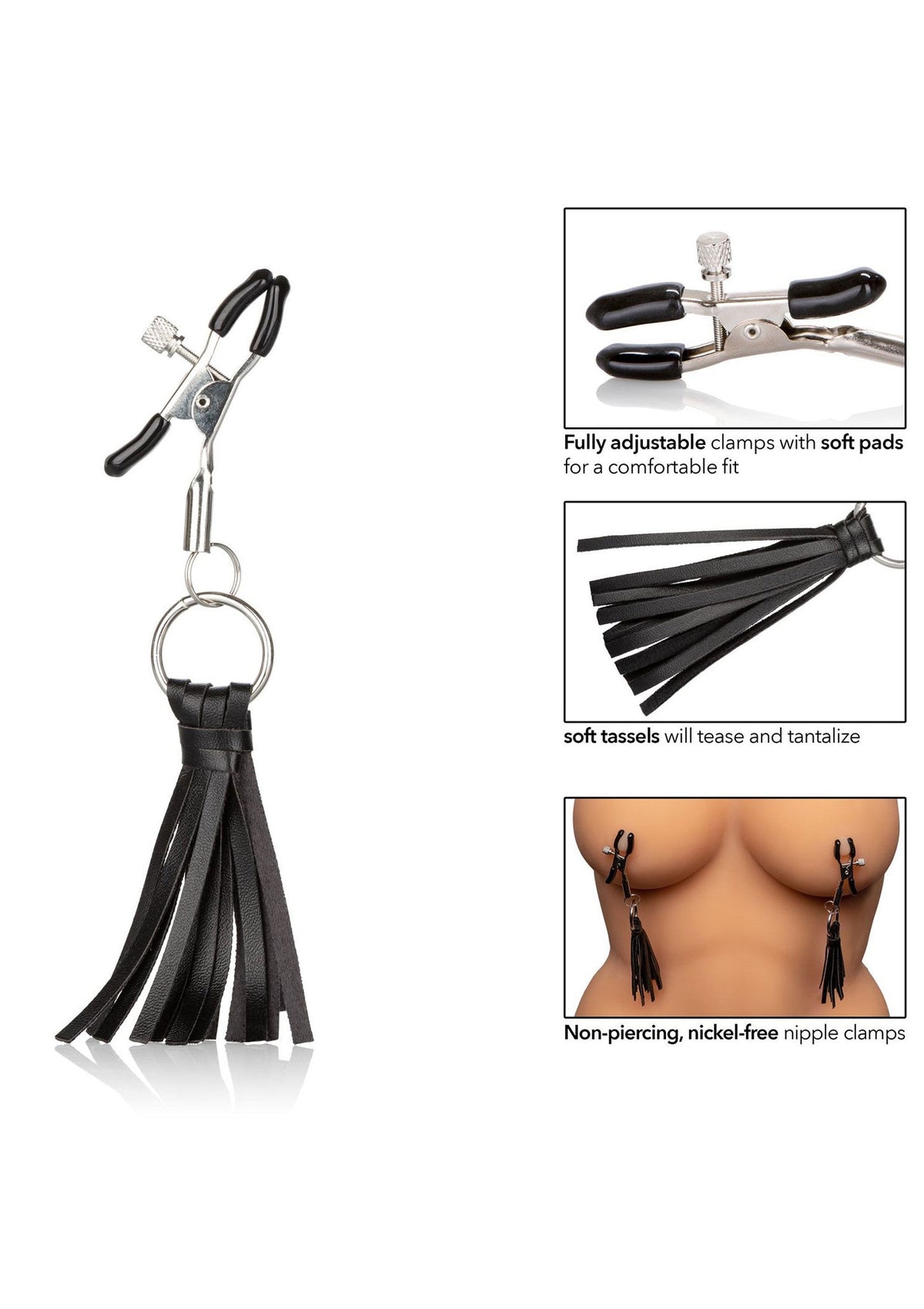 Playful Tassels Nipple Clamps BLACK - 2