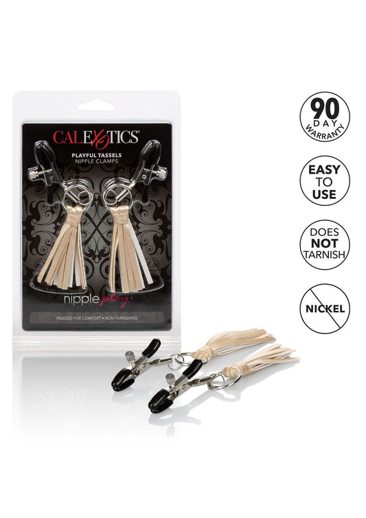 CalExotics Nipple Play Playful Tassels Nipple Clamps - Gold