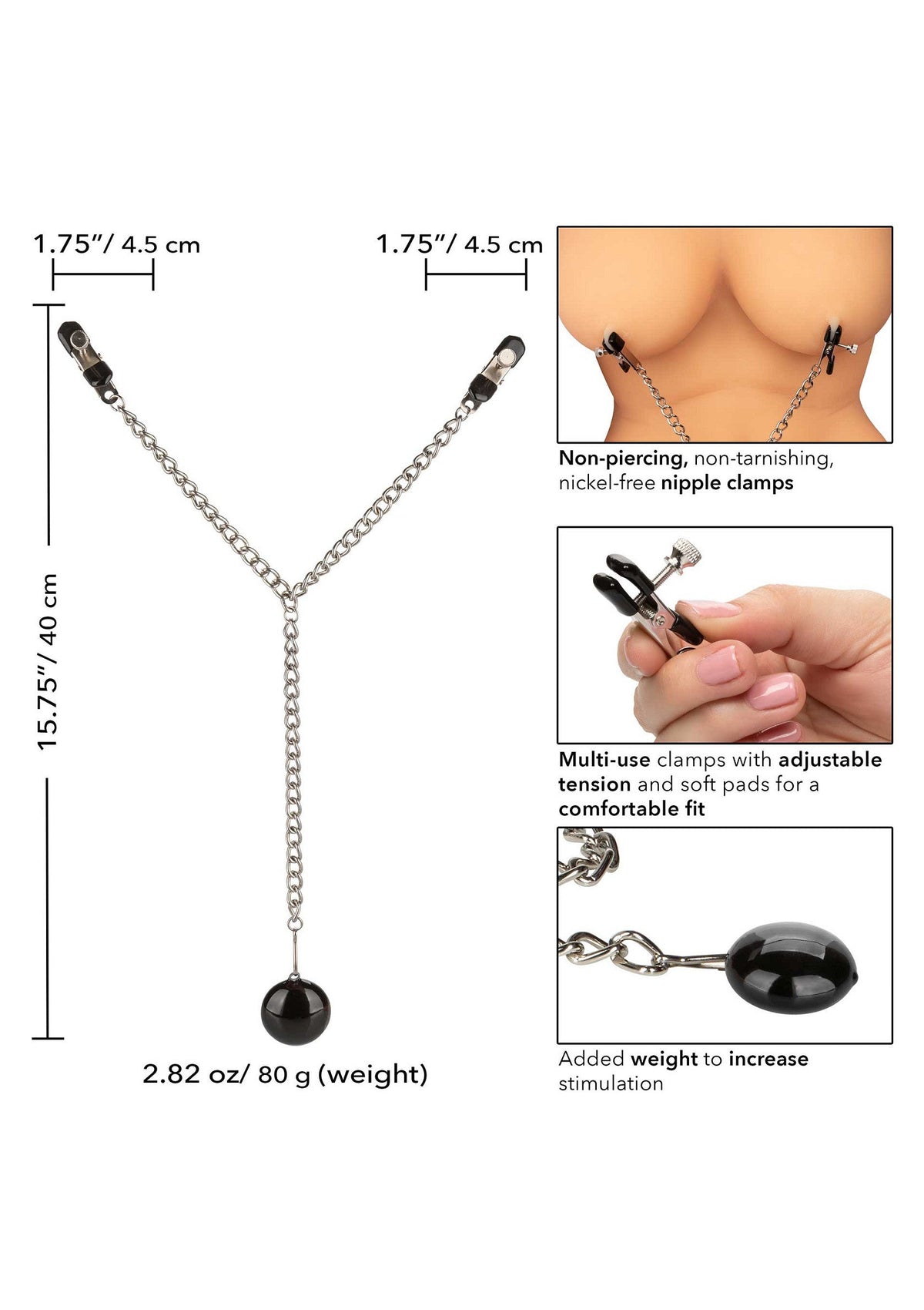 Weighted Disc Nipple Clamps SILVER - 3