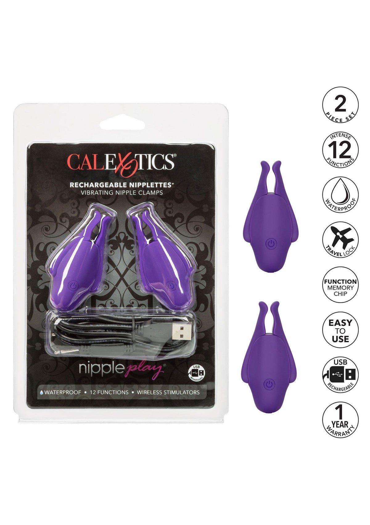 Rechargeable Nipplettes PURPLE - 1